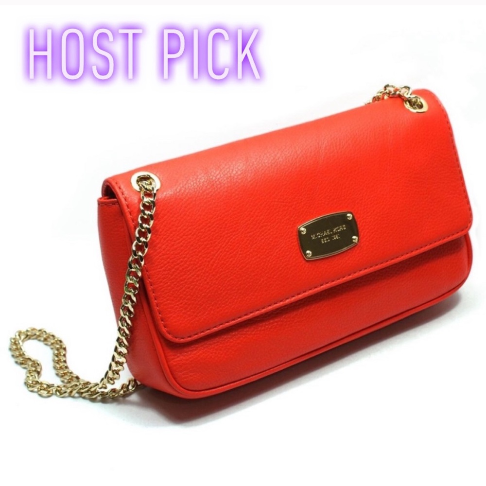 HP Michael Kors Orange/Red Jet Set Shoulder Bag